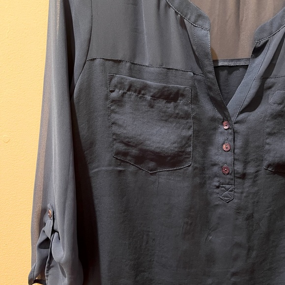 Express Blue Blouse - Picture 4 of 5